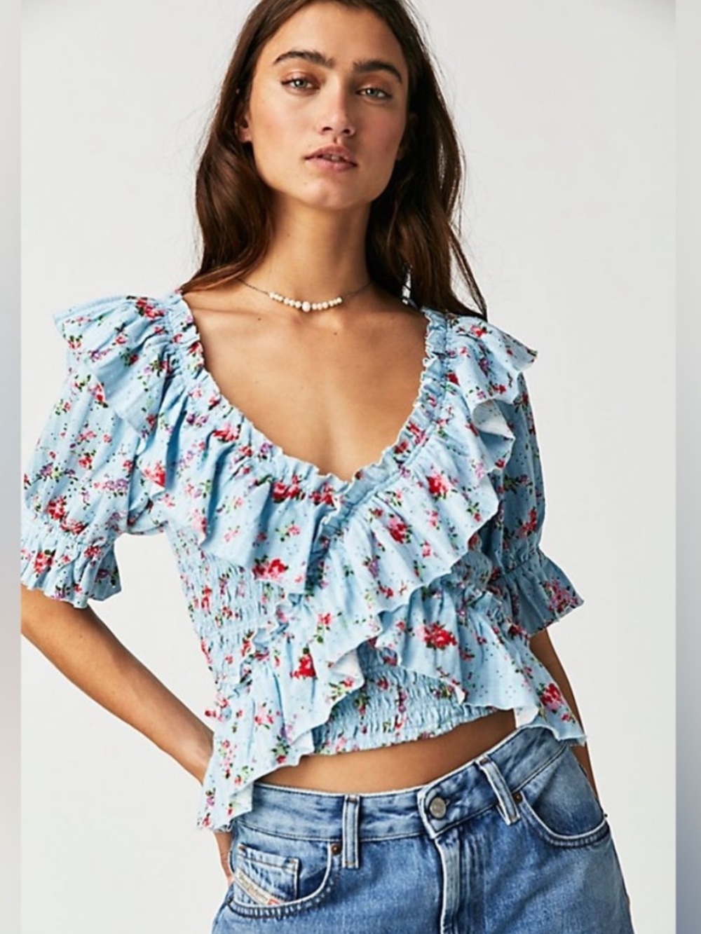 Free People Favorite Girl Top in the Candy Combo